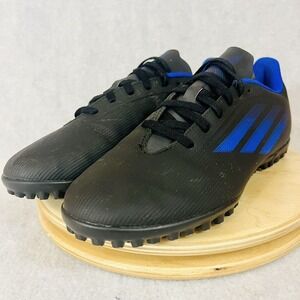 ADIDAS X SPEEDFLOW.4 TURF BLACK Blue MEN'S SOCCER SHOES Size‎ 5.5 FY3326
